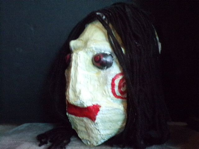 Billy the Puppet Horror Mask – Handcrafted Collectible from Hat & Skull - Hat and Skull Art