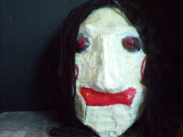 Billy the Puppet Horror Mask – Handcrafted Collectible from Hat & Skull - Hat and Skull Art