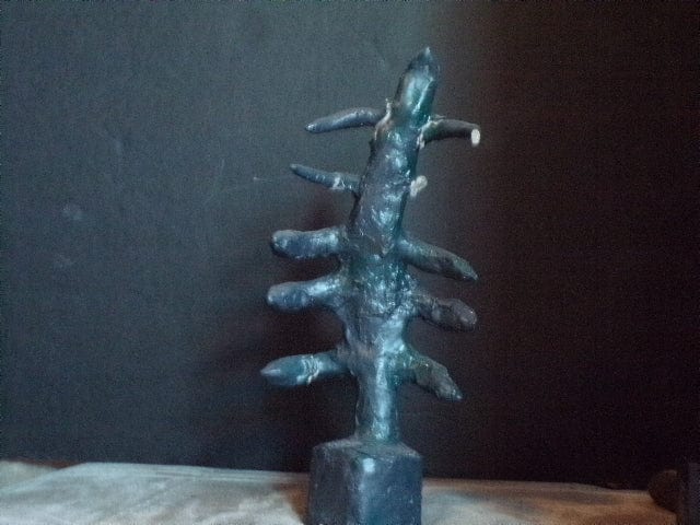 Delia Statues by Harley – Handcrafted Horror Sculptures for Halloween & Gothic Decor - Hat and Skull Art