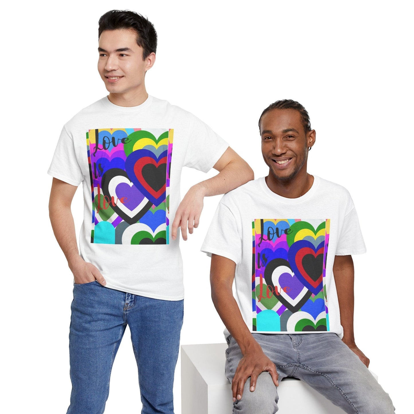 Unisex Heavy Cotton Tee - Hat and Skull Art