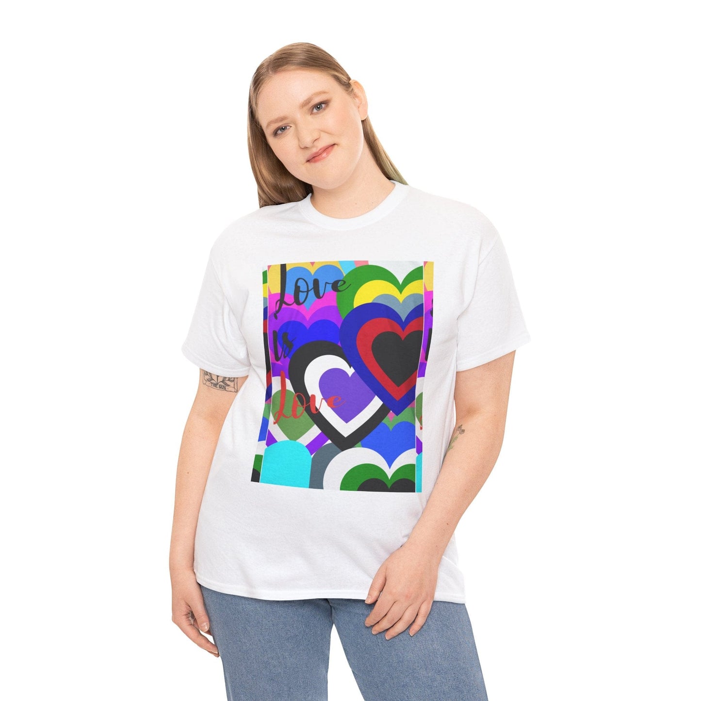 Unisex Heavy Cotton Tee - Hat and Skull Art
