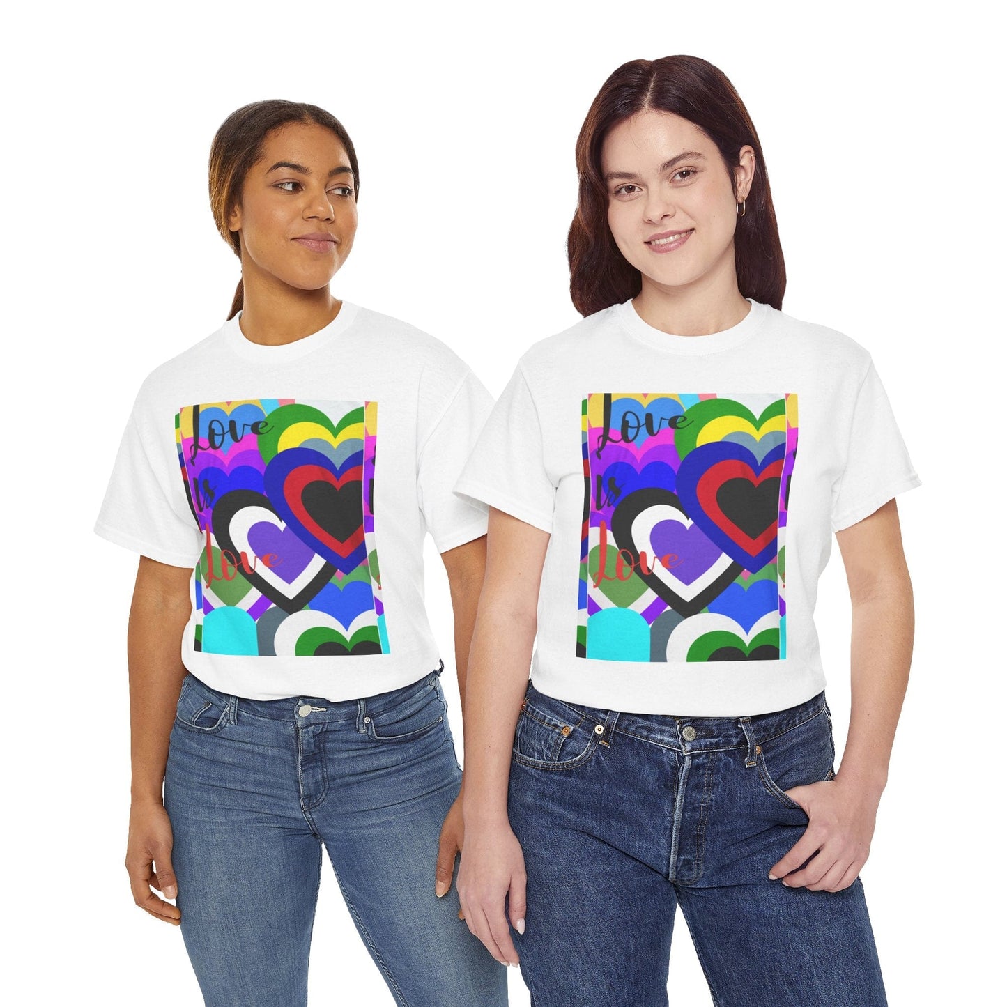 Unisex Heavy Cotton Tee - Hat and Skull Art