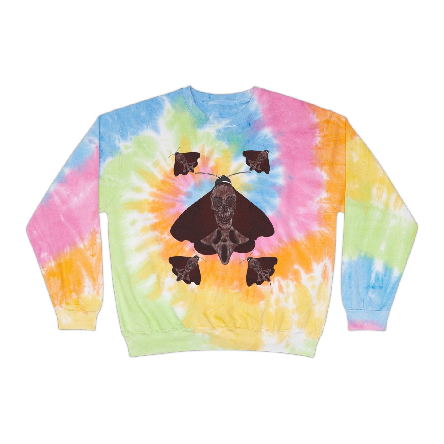 Chill Vibes Tie-Dye Sweatshirt | Unisex Fashion, Cozy Sweatshirt, Summer or Fall Outfit, Nature Inspired Gift, Comfortable Layering - Hat and Skull Art
