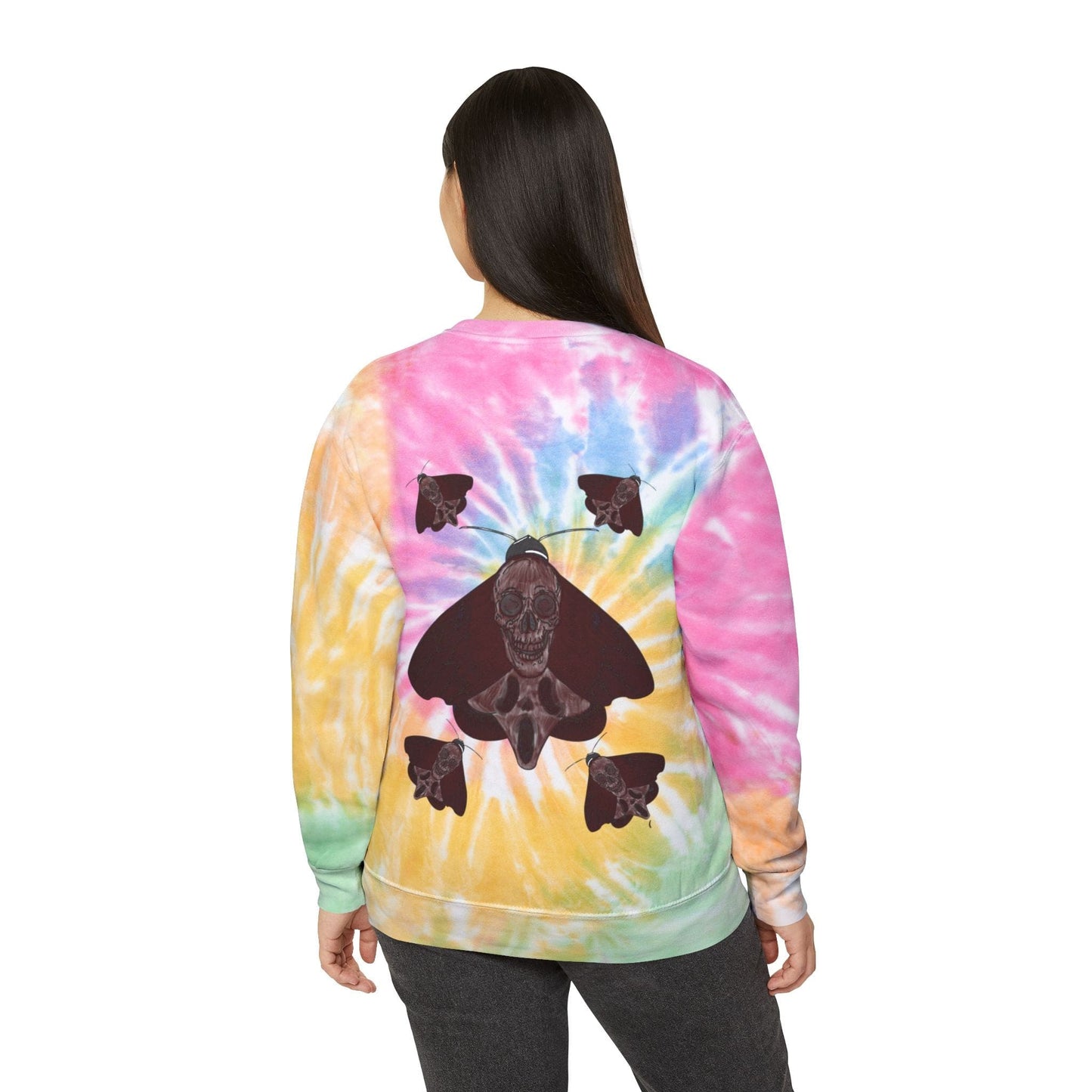 Chill Vibes Tie-Dye Sweatshirt | Unisex Fashion, Cozy Sweatshirt, Summer or Fall Outfit, Nature Inspired Gift, Comfortable Layering - Hat and Skull Art