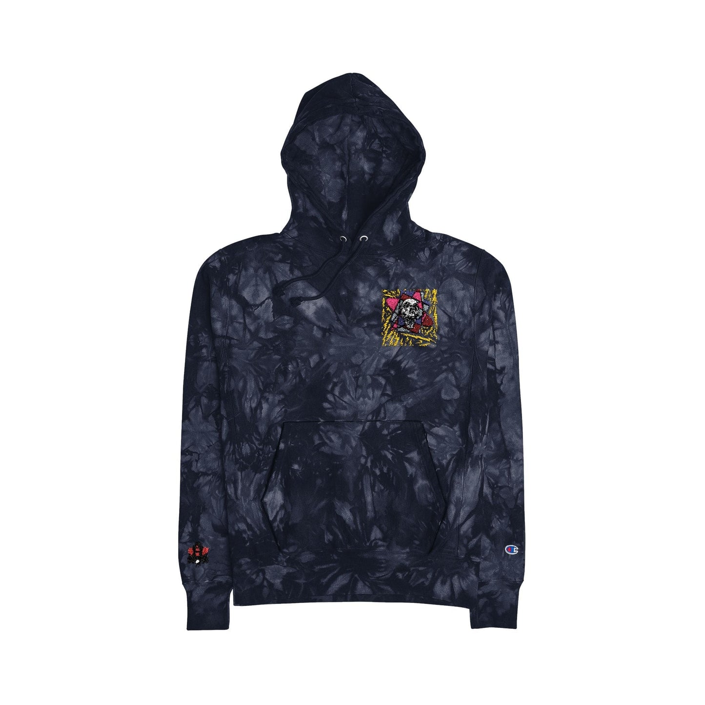 Unisex Tie-Dye Hoodie, Colorful Embroidered Sweatshirt, Trendy Streetwear, Cozy Gift for Him/Her, Fall Fashion Essential - Hat and Skull Art