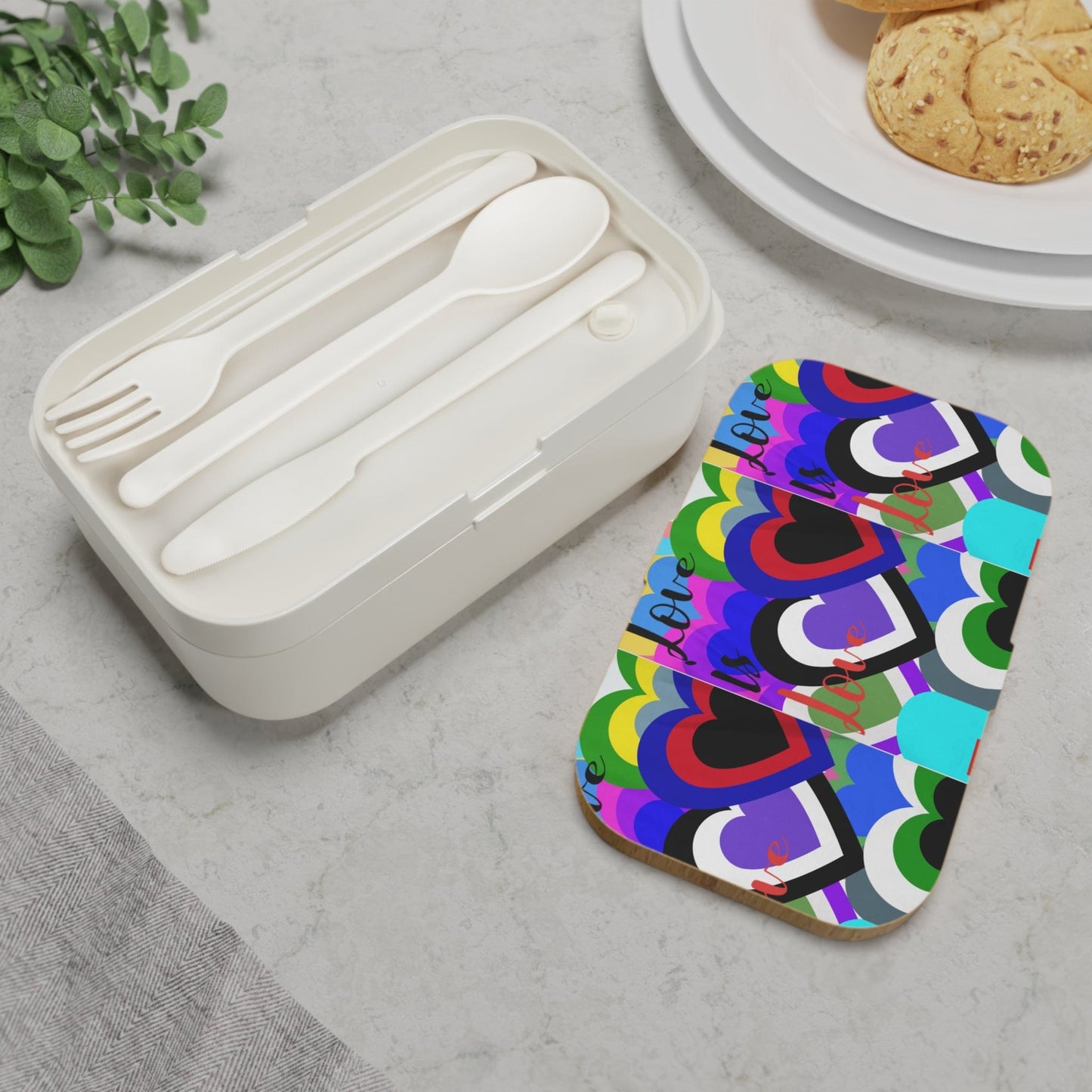 Bento Lunch Box - Hat and Skull Art