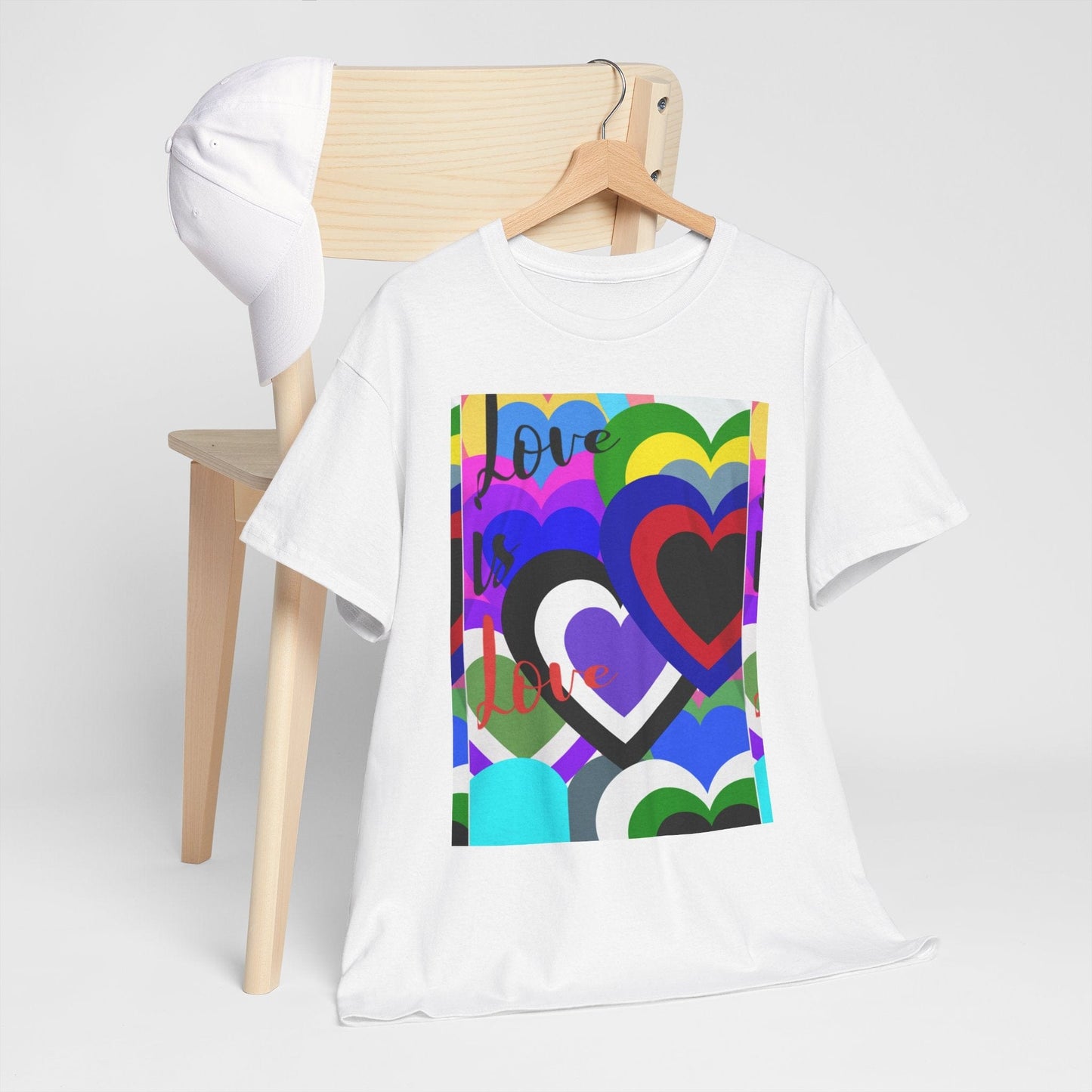 Unisex Heavy Cotton Tee - Hat and Skull Art