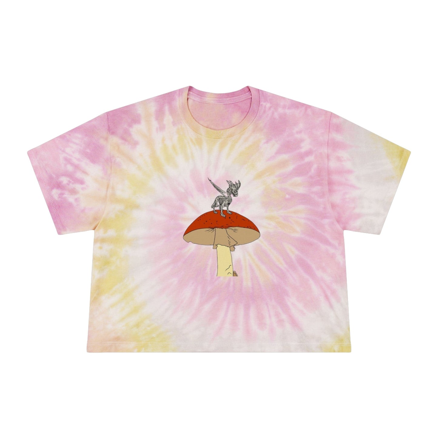 Chill Vibes Women's Tie-Dye Crop Tee, Stylish Summer Top, Casual Outfit, Gifts for Her, Festival Wear, Beach Apparel - Hat and Skull Art