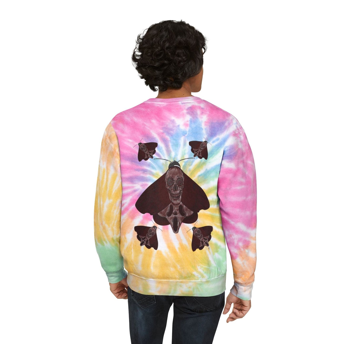 Chill Vibes Tie-Dye Sweatshirt | Unisex Fashion, Cozy Sweatshirt, Summer or Fall Outfit, Nature Inspired Gift, Comfortable Layering - Hat and Skull Art