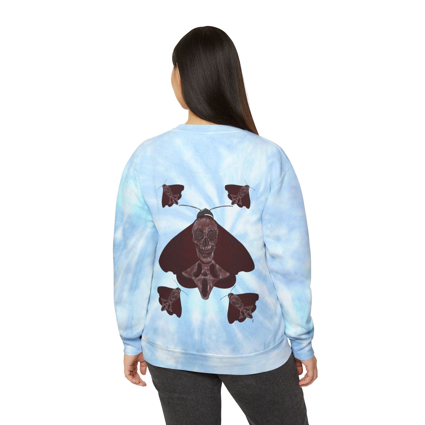 Chill Vibes Tie-Dye Sweatshirt | Unisex Fashion, Cozy Sweatshirt, Summer or Fall Outfit, Nature Inspired Gift, Comfortable Layering - Hat and Skull Art