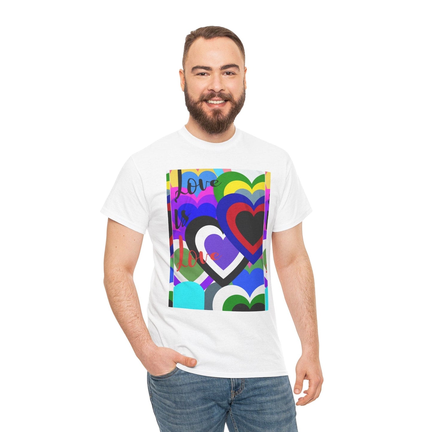 Unisex Heavy Cotton Tee - Hat and Skull Art