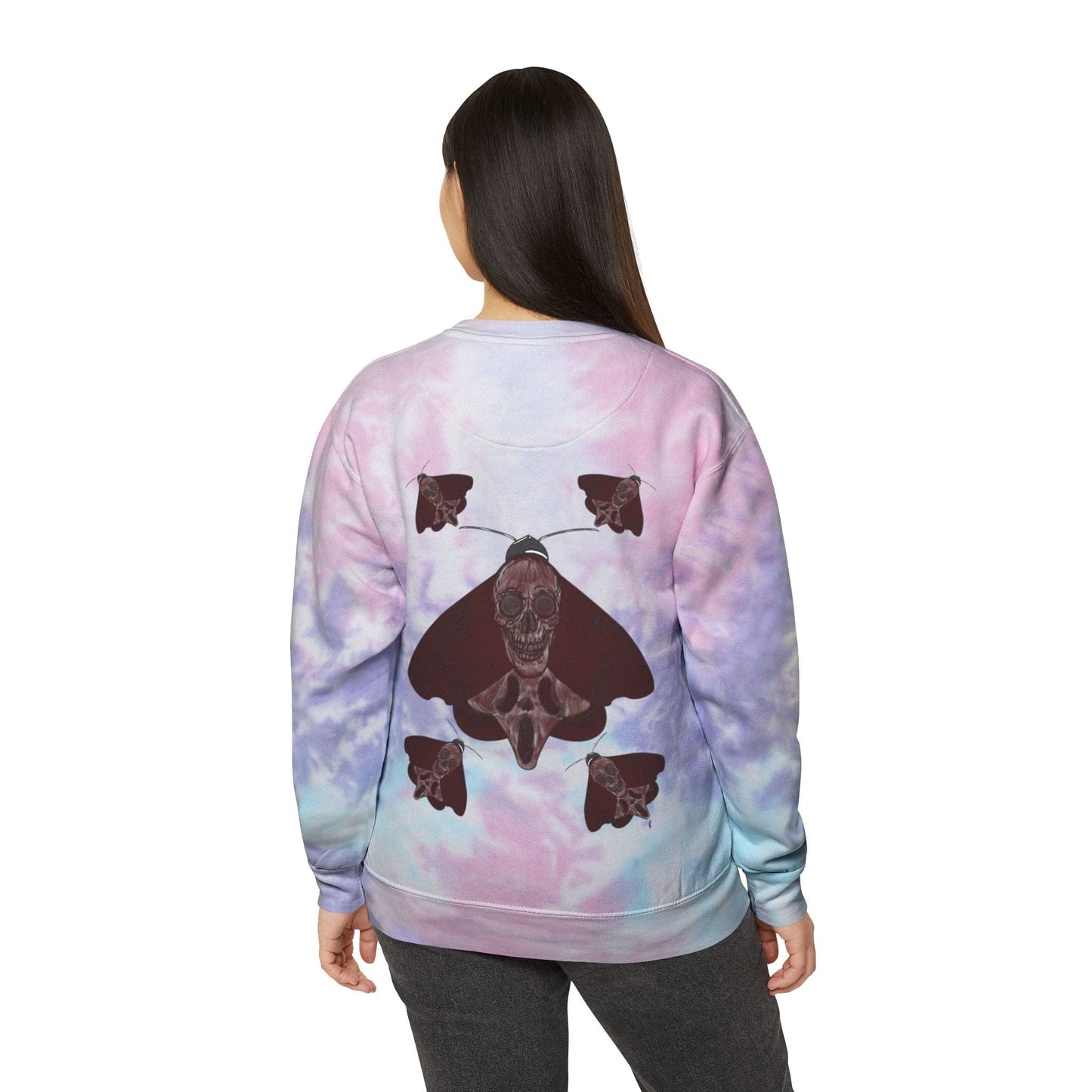 Chill Vibes Tie-Dye Sweatshirt | Unisex Fashion, Cozy Sweatshirt, Summer or Fall Outfit, Nature Inspired Gift, Comfortable Layering - Hat and Skull Art