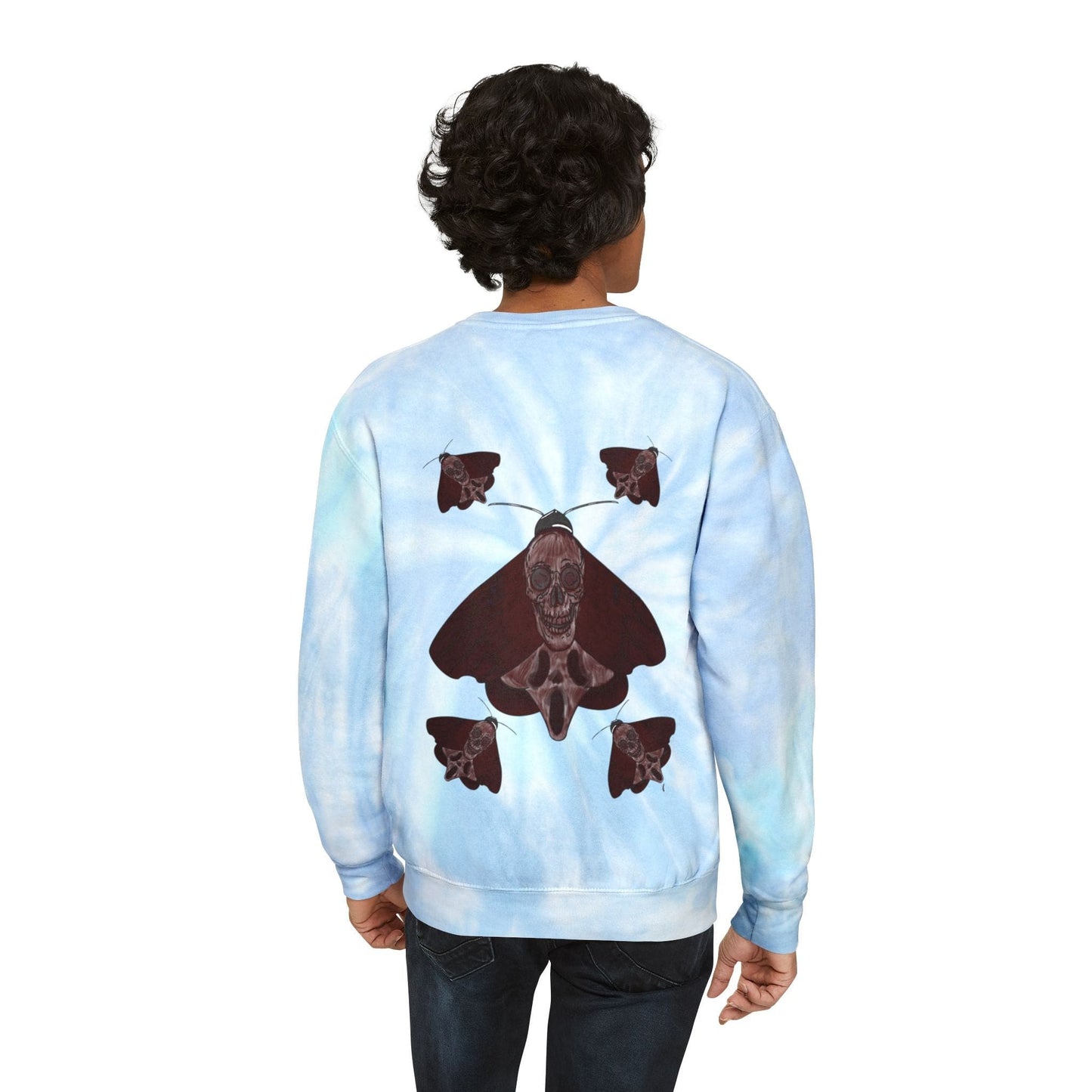 Chill Vibes Tie-Dye Sweatshirt | Unisex Fashion, Cozy Sweatshirt, Summer or Fall Outfit, Nature Inspired Gift, Comfortable Layering - Hat and Skull Art