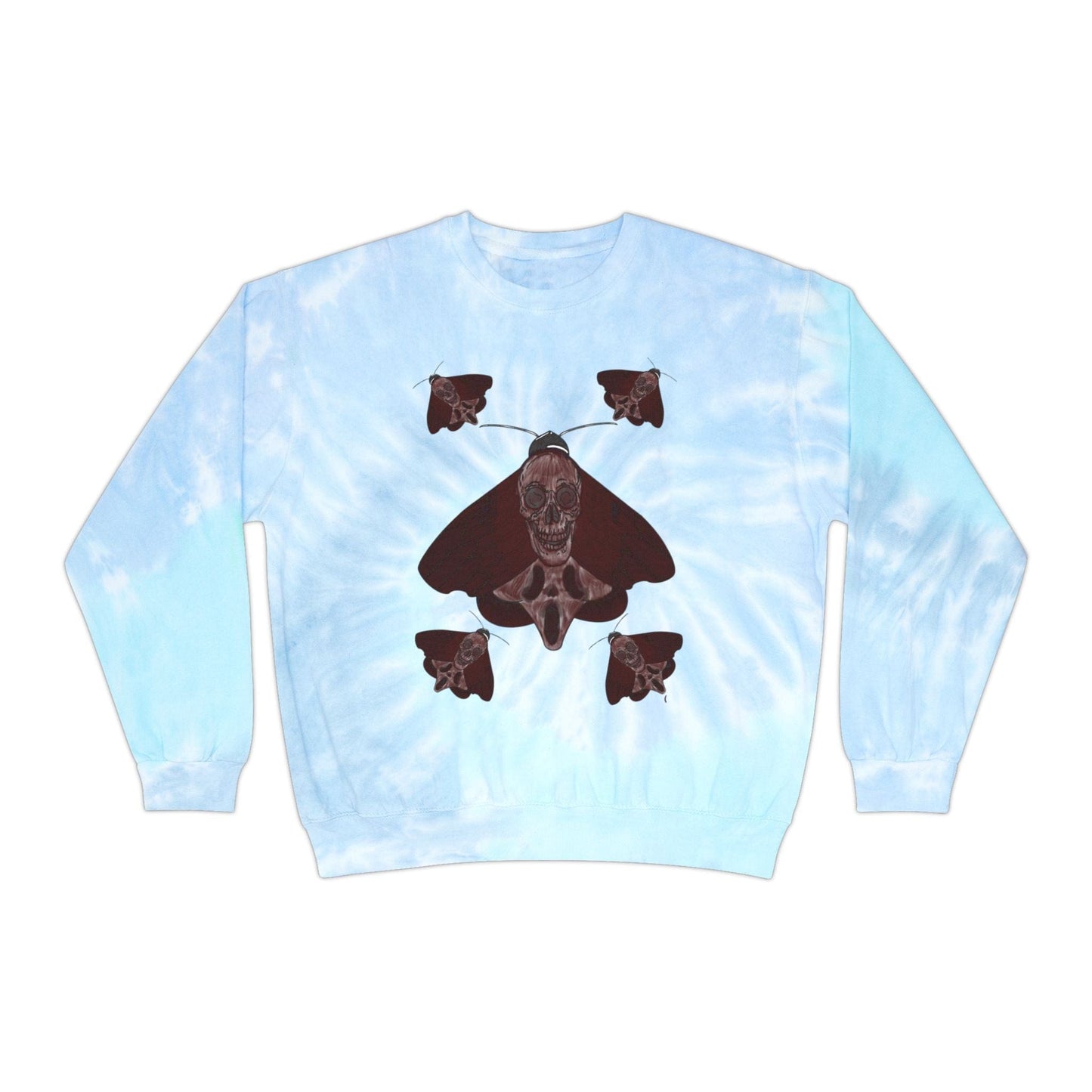 Chill Vibes Tie-Dye Sweatshirt | Unisex Fashion, Cozy Sweatshirt, Summer or Fall Outfit, Nature Inspired Gift, Comfortable Layering - Hat and Skull Art