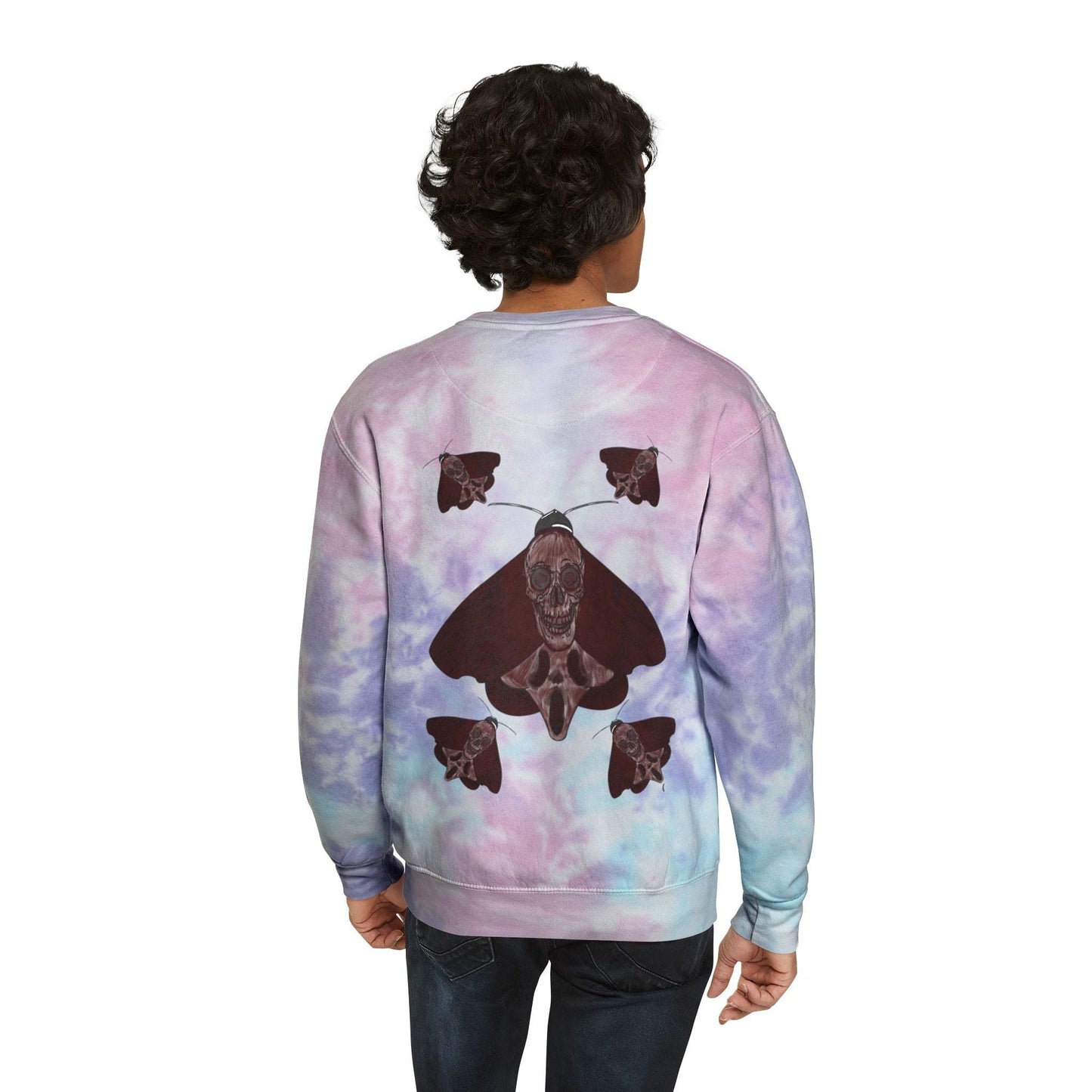 Chill Vibes Tie-Dye Sweatshirt | Unisex Fashion, Cozy Sweatshirt, Summer or Fall Outfit, Nature Inspired Gift, Comfortable Layering - Hat and Skull Art