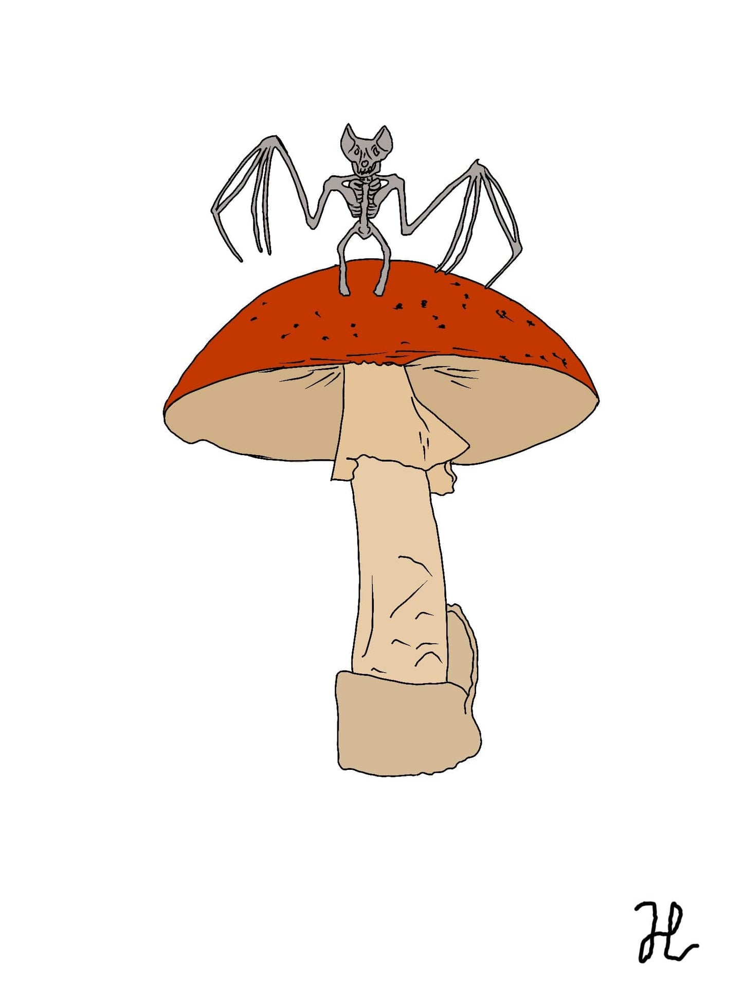 Death cap kritters bat - Hat and Skull Art