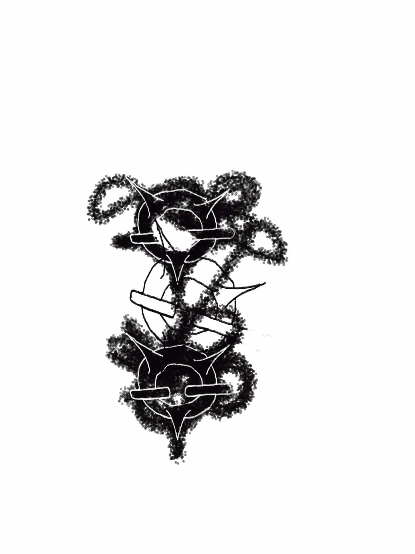 Metal Rose – Digital Abstract Floral Art by Hat - Hat and Skull Art