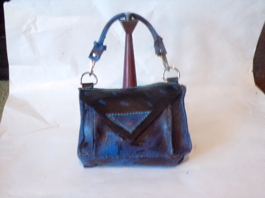 Customizable Kinsey Mini Leather Bag - Hat and  Skull Art 