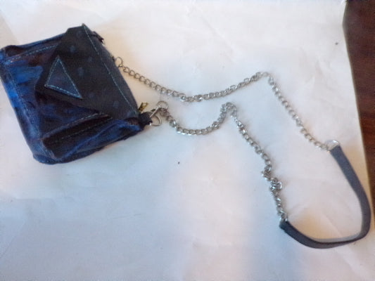 Customizable Kinsey Mini Leather Bag - Hat and  Skull Art 