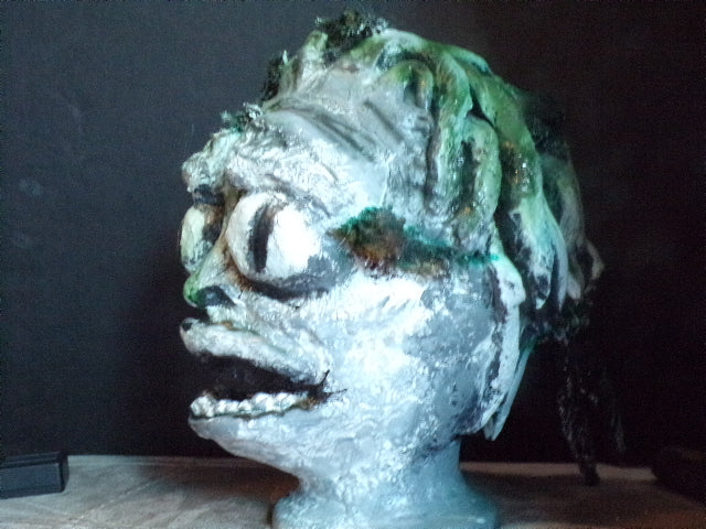 Beetlejuice Head Bust – Handcrafted Horror Comedy Sculpture by Hat & Skull Art - Hat and  Skull Art 