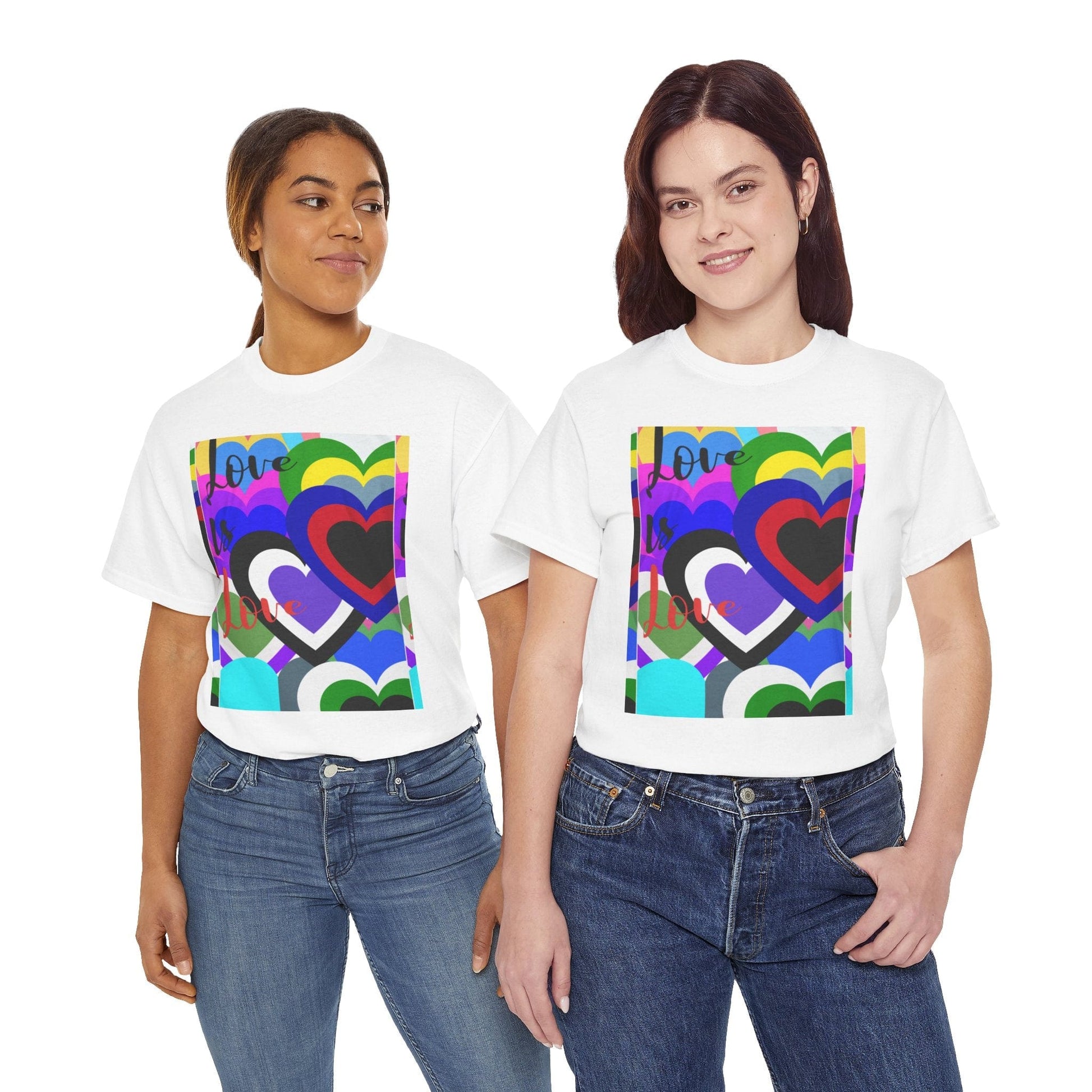 Unisex Heavy Cotton Tee - Hat and  Skull Art 