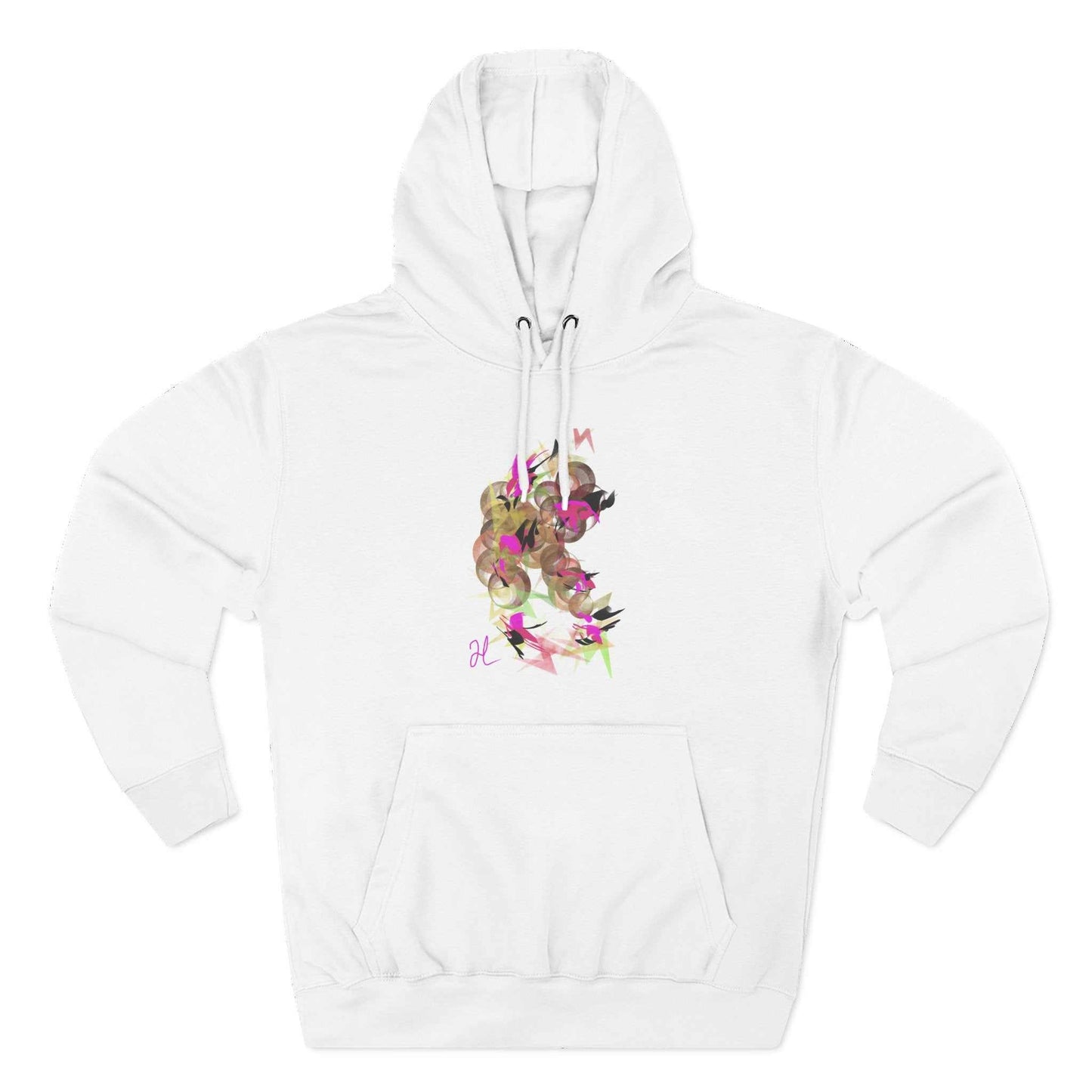 "Electric Flight" Artistic Three-Panel Fleece Hoodie for Creative Souls
