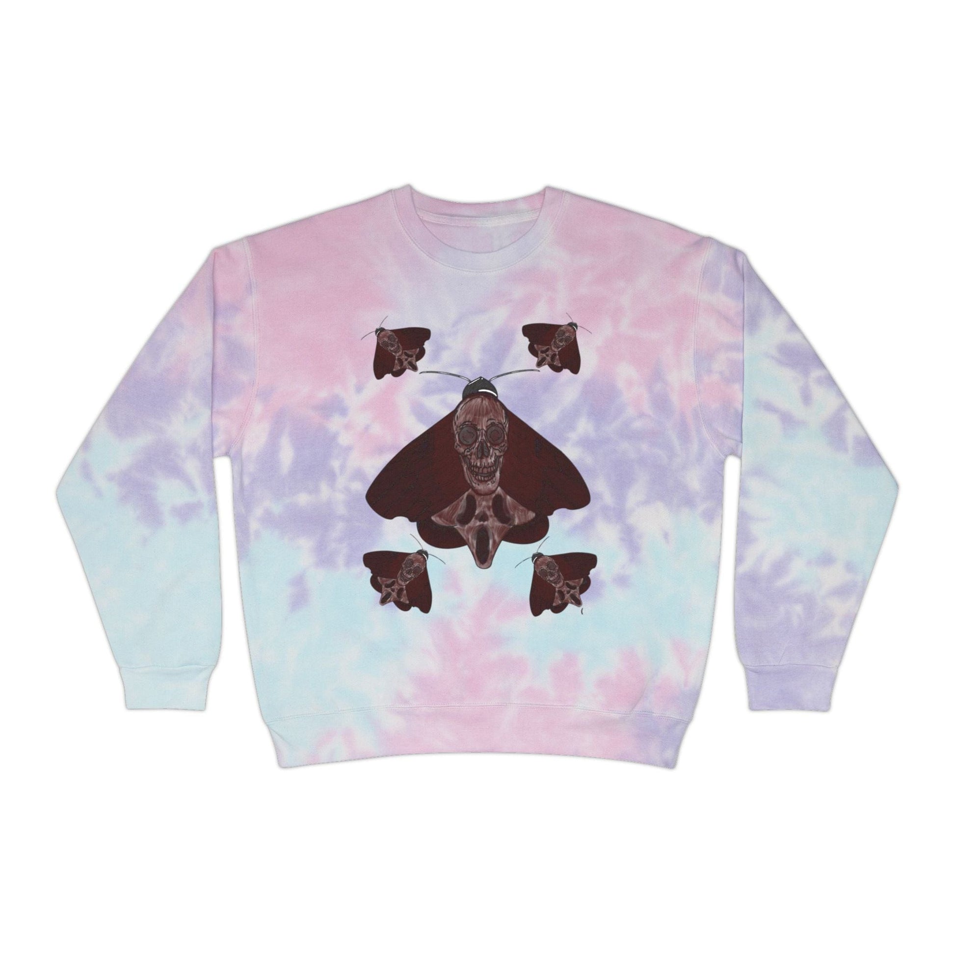 Chill Vibes Tie-Dye Sweatshirt | Unisex Fashion, Cozy Sweatshirt, Summer or Fall Outfit, Nature Inspired Gift, Comfortable Layering - Hat and  Skull Art 