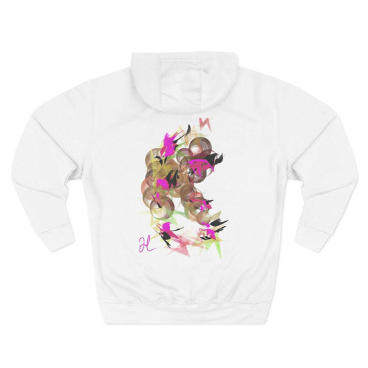 "Electric Flight" Artistic Three-Panel Fleece Hoodie for Creative Souls