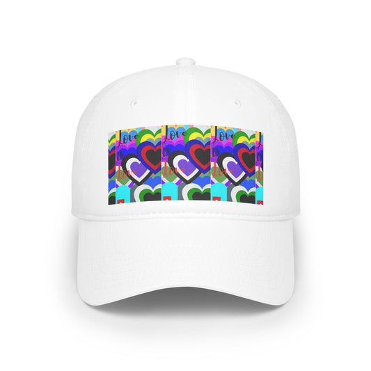 Low Profile Baseball Cap - Hat and  Skull Art 