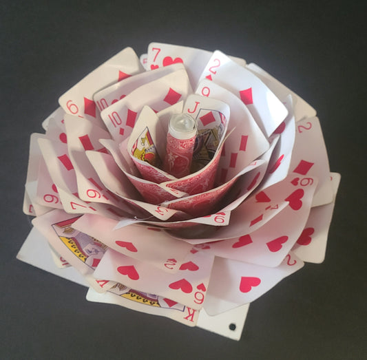 Handmade Card Roses – Playing Card Flower Pair by Cat & Hat - Hat and  Skull Art 