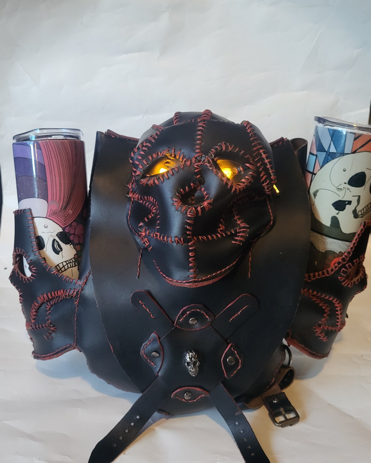 Fire Skull Backpack - Hat and  Skull Art 
