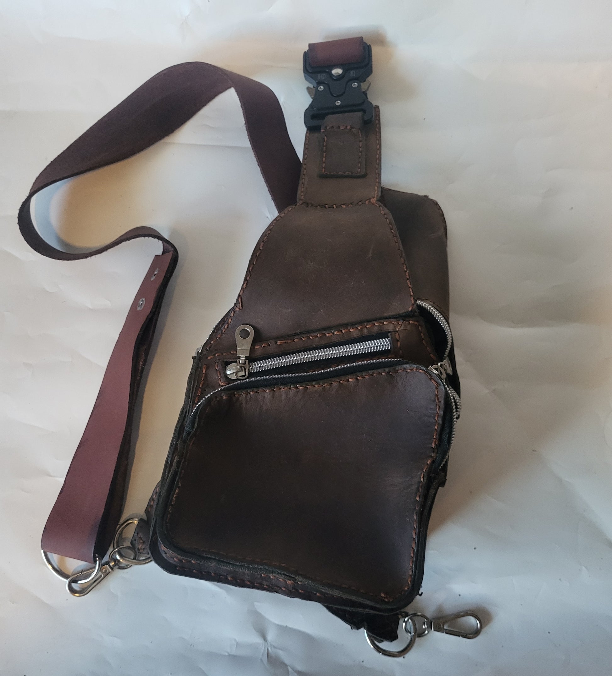 Handcrafted SB Foot Leather Tactical Sling Bag – Built to Endure" - Hat and  Skull Art 