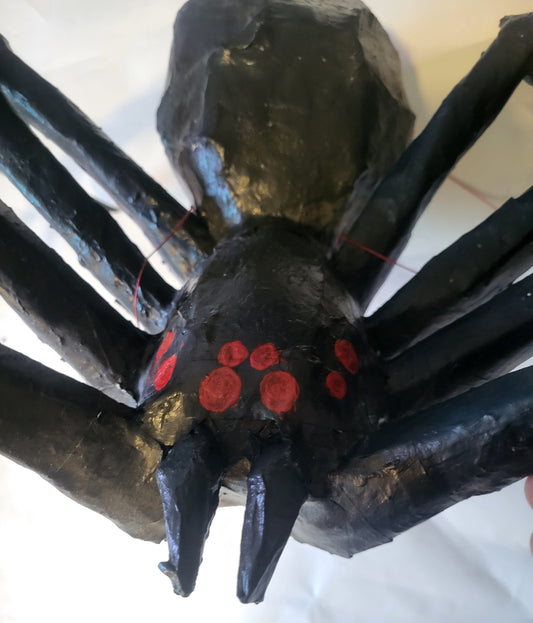 Creepy Crawly Spider Decoration – Handcrafted Halloween Ornament - Hat and  Skull Art 