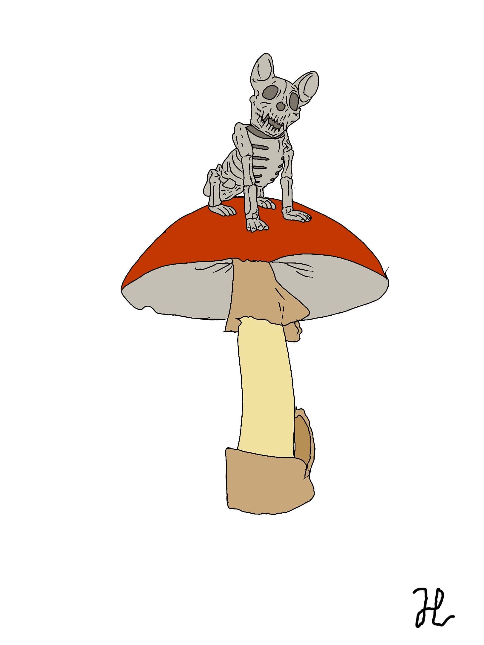 Death cap kritters pug - Hat and  Skull Art 