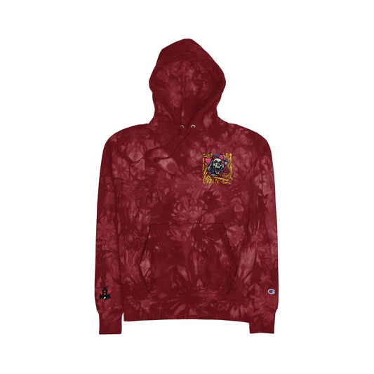 Unisex Tie-Dye Hoodie, Colorful Embroidered Sweatshirt, Trendy Streetwear, Cozy Gift for Him/Her, Fall Fashion Essential - Hat and  Skull Art 