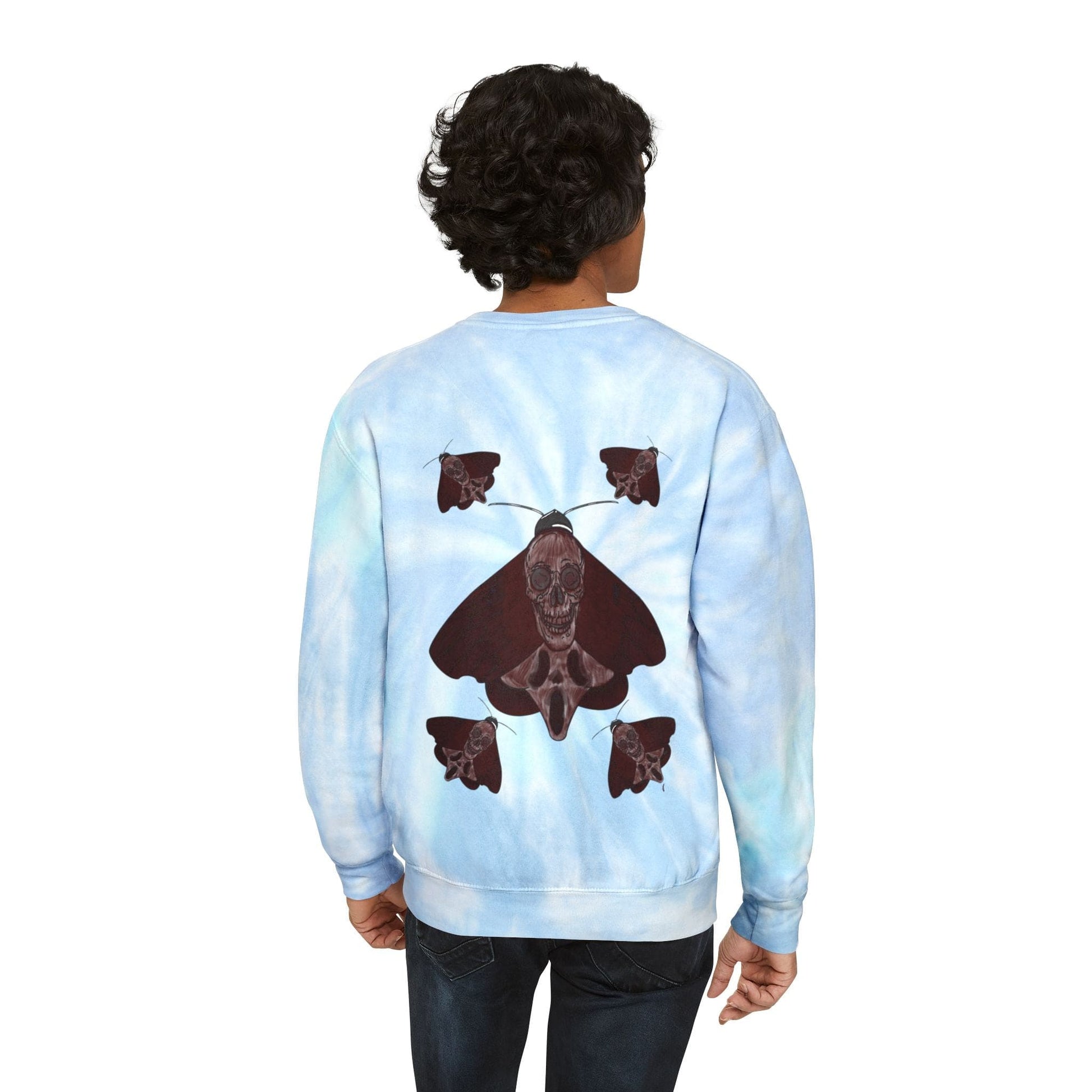 Chill Vibes Tie-Dye Sweatshirt | Unisex Fashion, Cozy Sweatshirt, Summer or Fall Outfit, Nature Inspired Gift, Comfortable Layering - Hat and  Skull Art 
