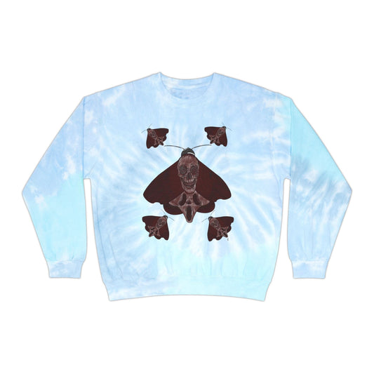 Chill Vibes Tie-Dye Sweatshirt | Unisex Fashion, Cozy Sweatshirt, Summer or Fall Outfit, Nature Inspired Gift, Comfortable Layering - Hat and  Skull Art 