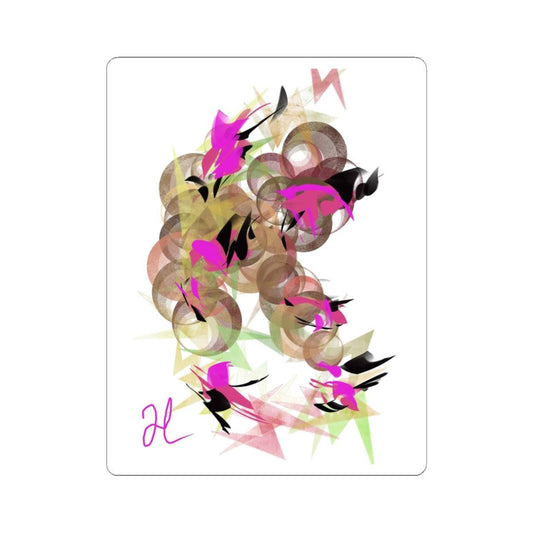 "Electric Flight" Abstract Art Kiss-Cut Stickers - Unique Decor for Laptops and Journals