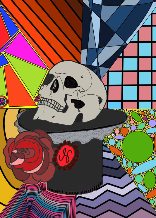 Hat and skull - Hat and  Skull Art 
