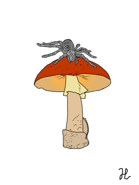 Death cap kritters spider - Hat and  Skull Art 