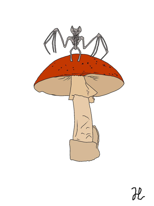 Death cap kritters bat - Hat and  Skull Art 