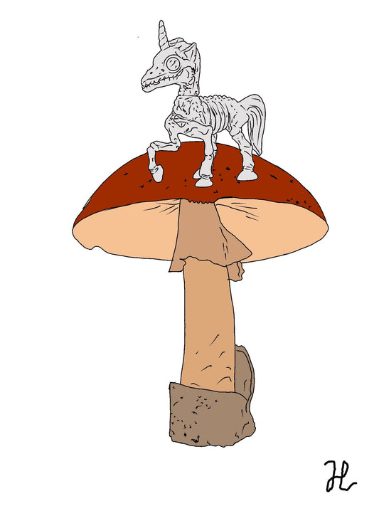Death cap kritters unicorn - Hat and  Skull Art 