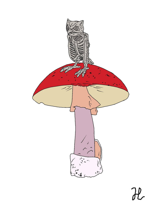 Death cap kritters owl - Hat and  Skull Art 