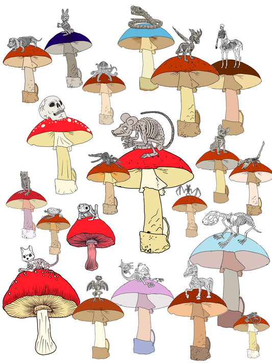 Death cap kritters - Hat and  Skull Art 