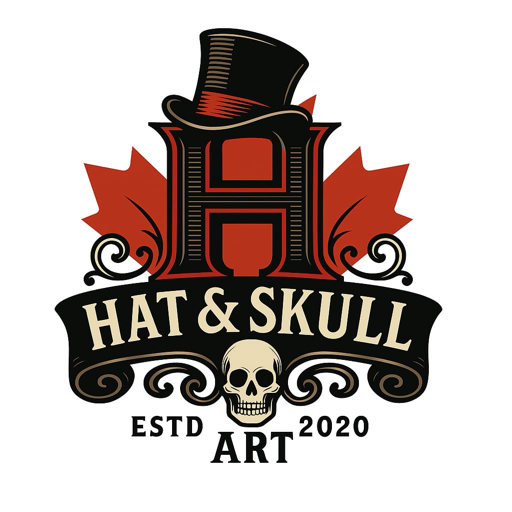 Hat and  Skull Art 