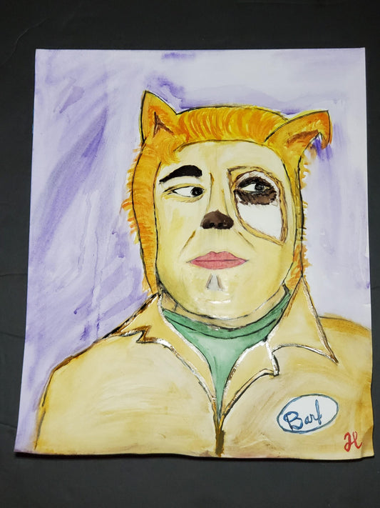 "Whimsical Barf Fanart Print | 8x14 Hand-Painted Sci-Fi Pop Culture Art" - Hat and  Skull Art 