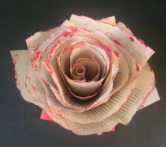 Book Roses – Handcrafted from Reclaimed Pages - Hat and  Skull Art 