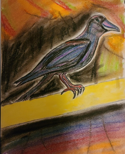 Raven Pastel Art Print – Gothic Bird Illustration by Hat & Skull Art - Hat and  Skull Art 
