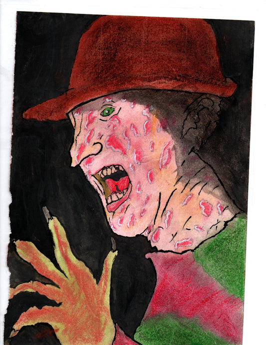 Freddy Krueger 8x10 Art Print – Nightmare on Elm Street Horror Icon - Hat and  Skull Art 