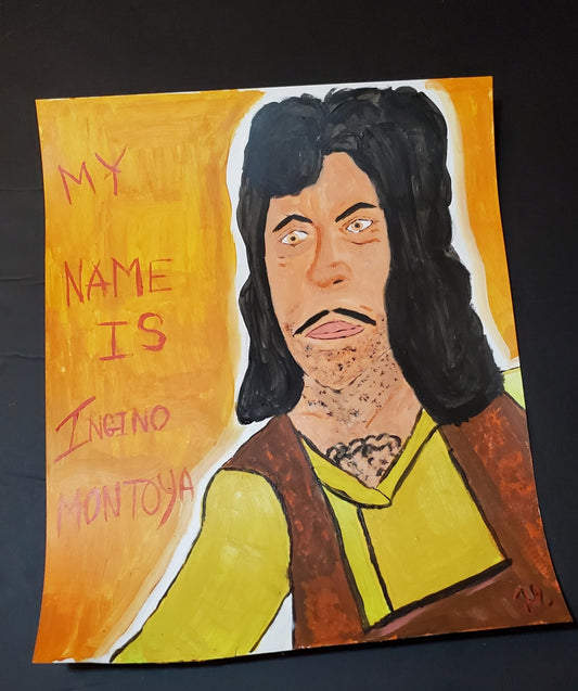 Inigo Montoya Fanart – 11x15 Acrylic & Metallic Paint Tribute - Hat and  Skull Art 